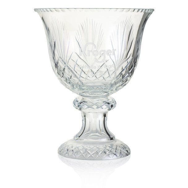 手工切割水晶足碗 Hand Cut Crystal Footed Bowl