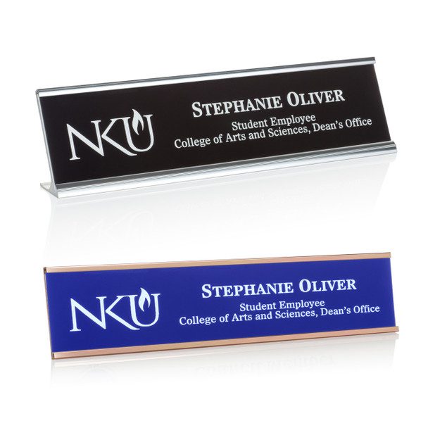 Metal Bracket with Plastic Name Plate