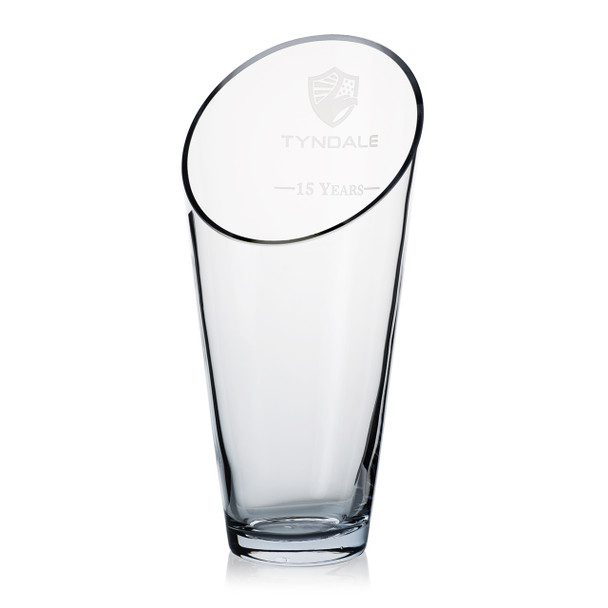 Elliptical Crystal Award Vase