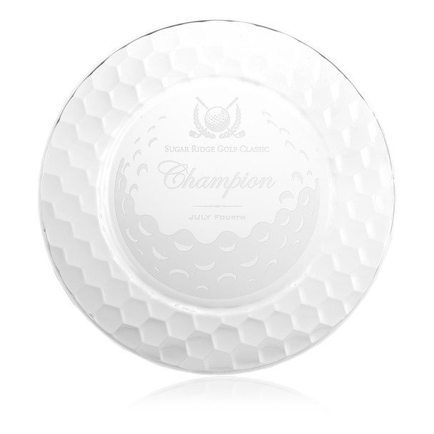 歐式玻璃高爾夫球盤 European Glass Golf Plate
