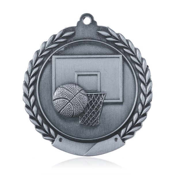 籃球 1 3/4 英寸花環獎牌 Basketball 1 3/4" Wreath Medal