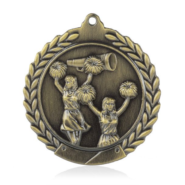 啦啦隊 1 3/4 英寸花環獎牌 Cheerleading 1 3/4" Wreath Medal