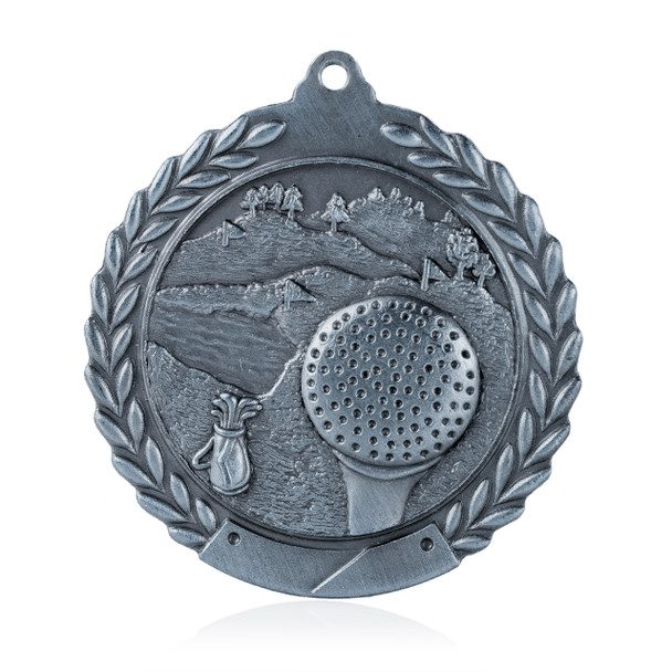 Golf 1 3/4"  Wreath Medal