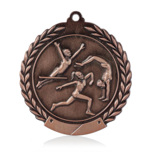 Gymnastics 1 3/4"  Wreath Medal