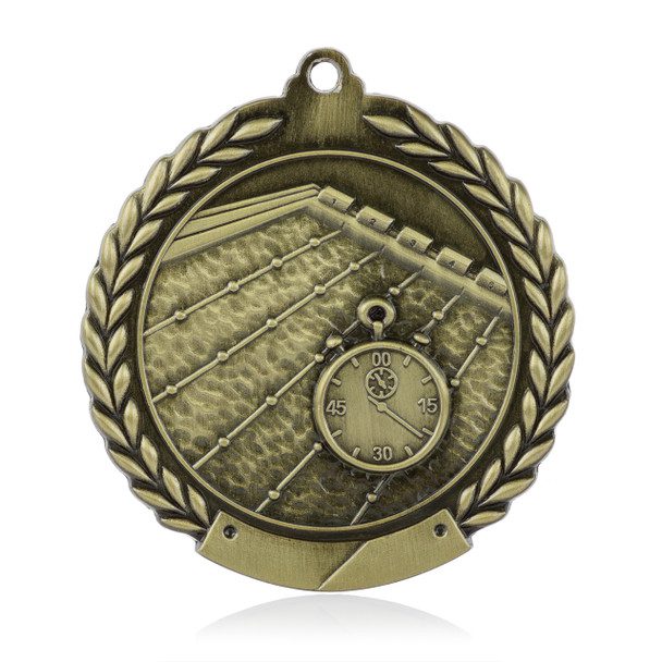 游泳 1 3/4" 花環獎牌 Swimming 1 3/4" Wreath Medal