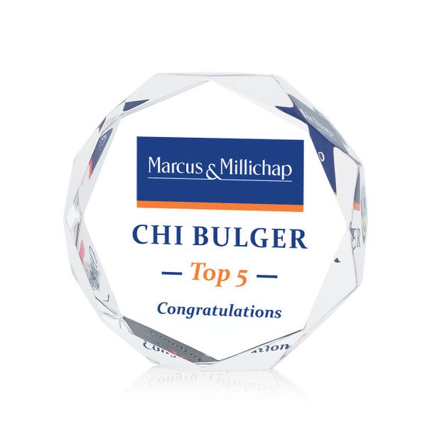 Octagon Paperweight Acrylic Award