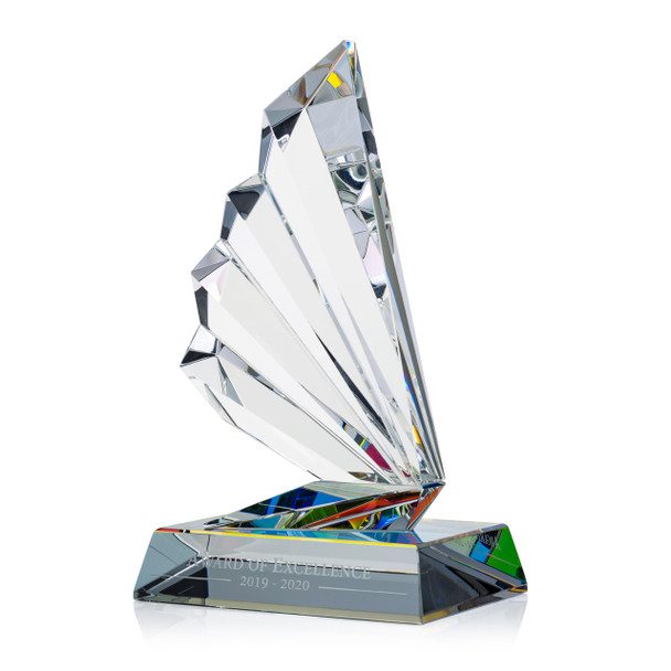 Prismed Wing Optical Crystal