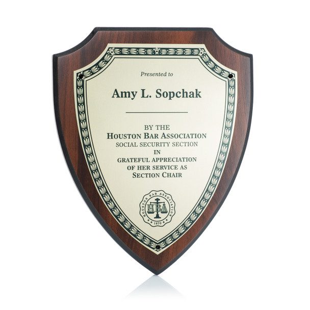 盾牌獎牌 Shield Award Plaque