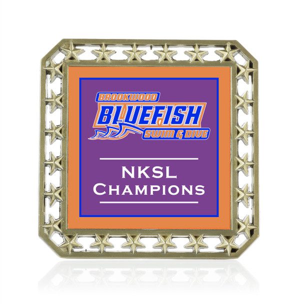 Stars Decor Medal with Custom Metal Emblem