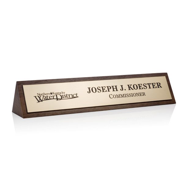 胡桃木銘牌 - 塑料 Walnut Name Plate - Plastic